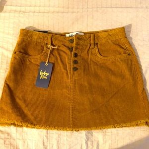 Indigo Rein, Women’s brand new, corduroy button skirt.